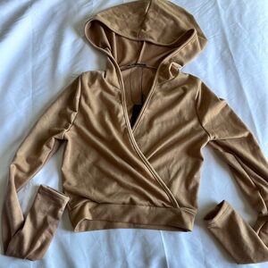 Fashion Nova Camel Wrap Hoodie